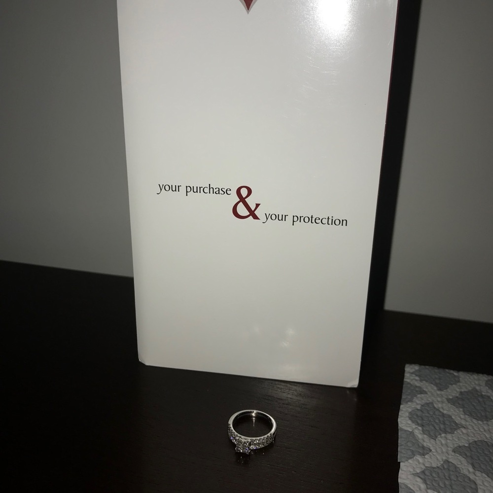 5/8ctw engagement ring with wedding band